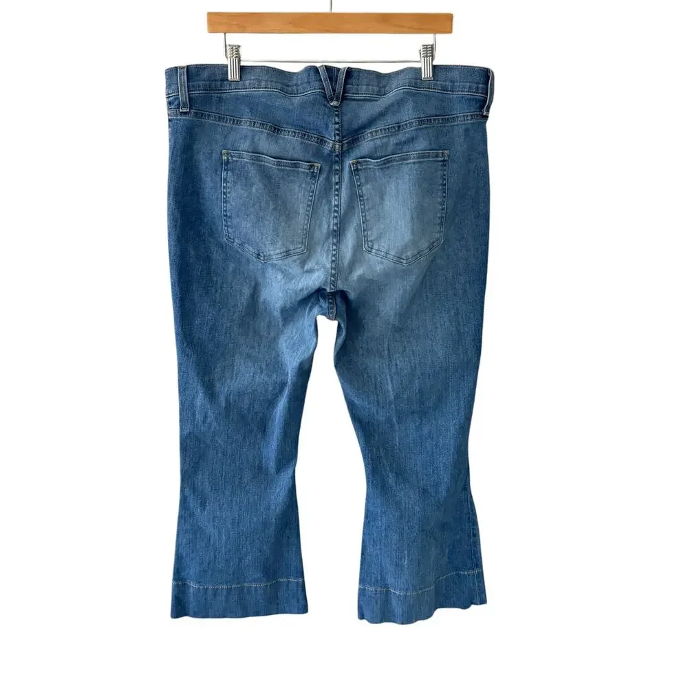 Veronica Beard Sheridan Exaggerated Flare High Rise Jeans Keystone Blue Size‎ 20 - Picture 5 of 13